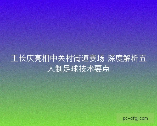 王长庆亮相中关村街道赛场 深度解析五人制足球技术要点 王长庆亮相中关村街道赛场 深度解析五人制足球技术要点